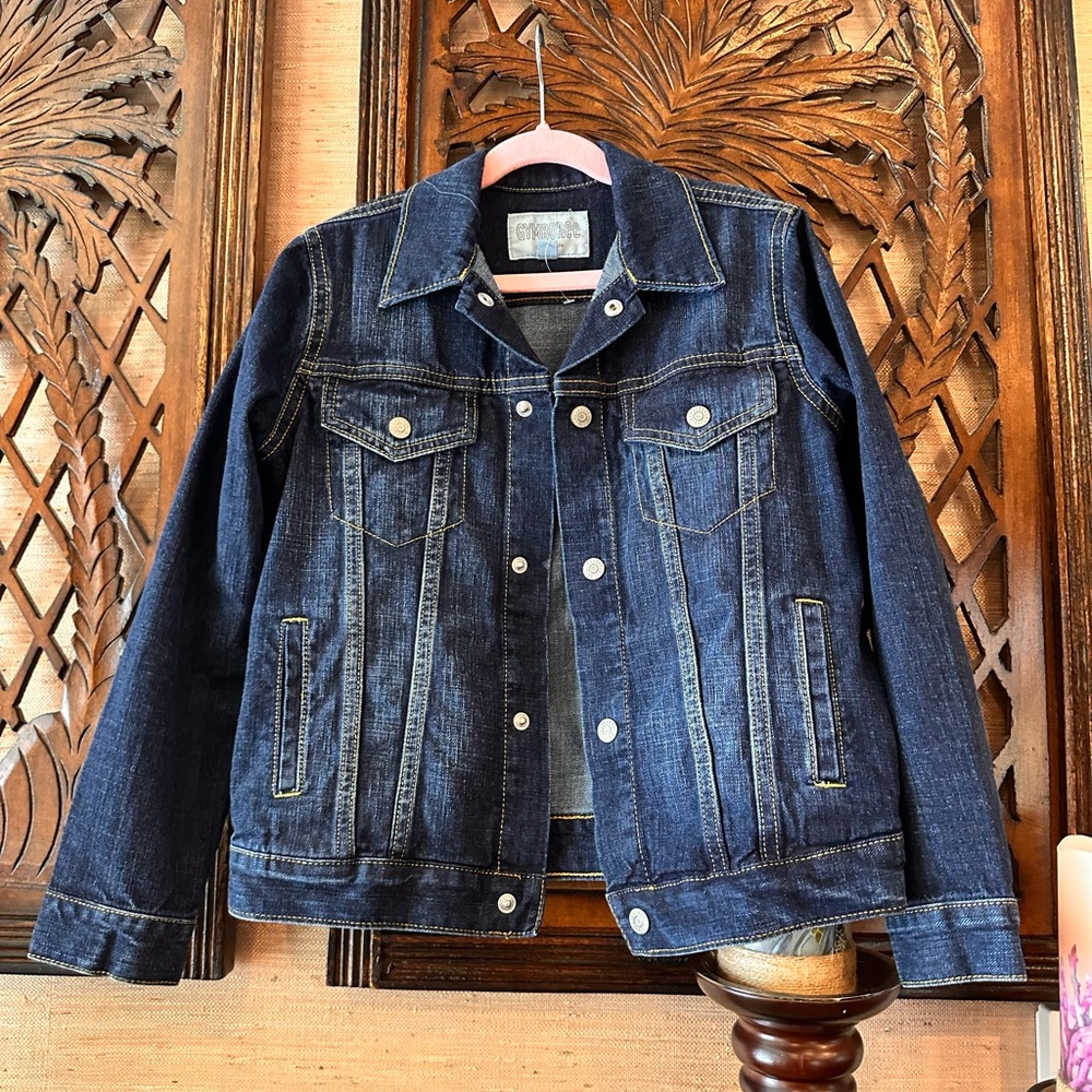 NWOT GYMBOREE Dark Blue Denim Jacket MED 7/8